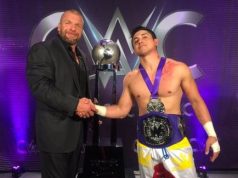 TJ Perkins, HHH, Triple H, CWC, wwe, Cruiserweight champion, trophy, finals