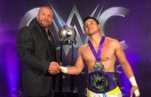 TJ Perkins, HHH, Triple H, CWC, wwe, Cruiserweight champion, trophy, finals